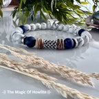 HOWLITE Heren armband / met Sodaliet &amp; Keltische knoop image 1