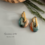 Oorbellen donut - Grieks keramiek image 2