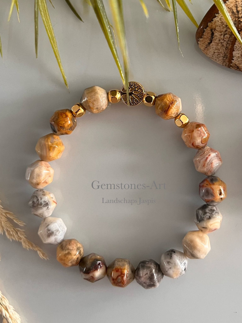 Dames armband tree of life - landschaps Jaspis image 3