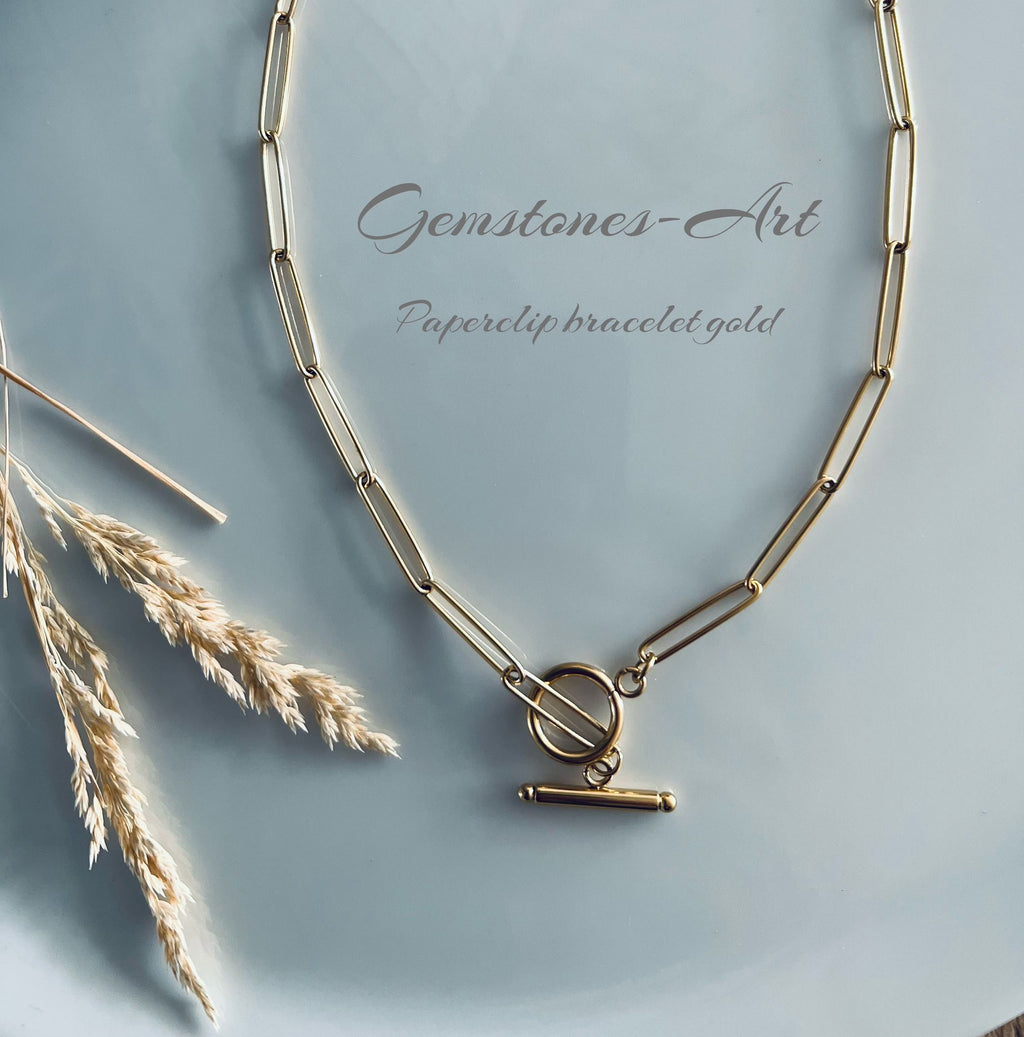 Ketting / goudkleurig met kapittel slotje image 0