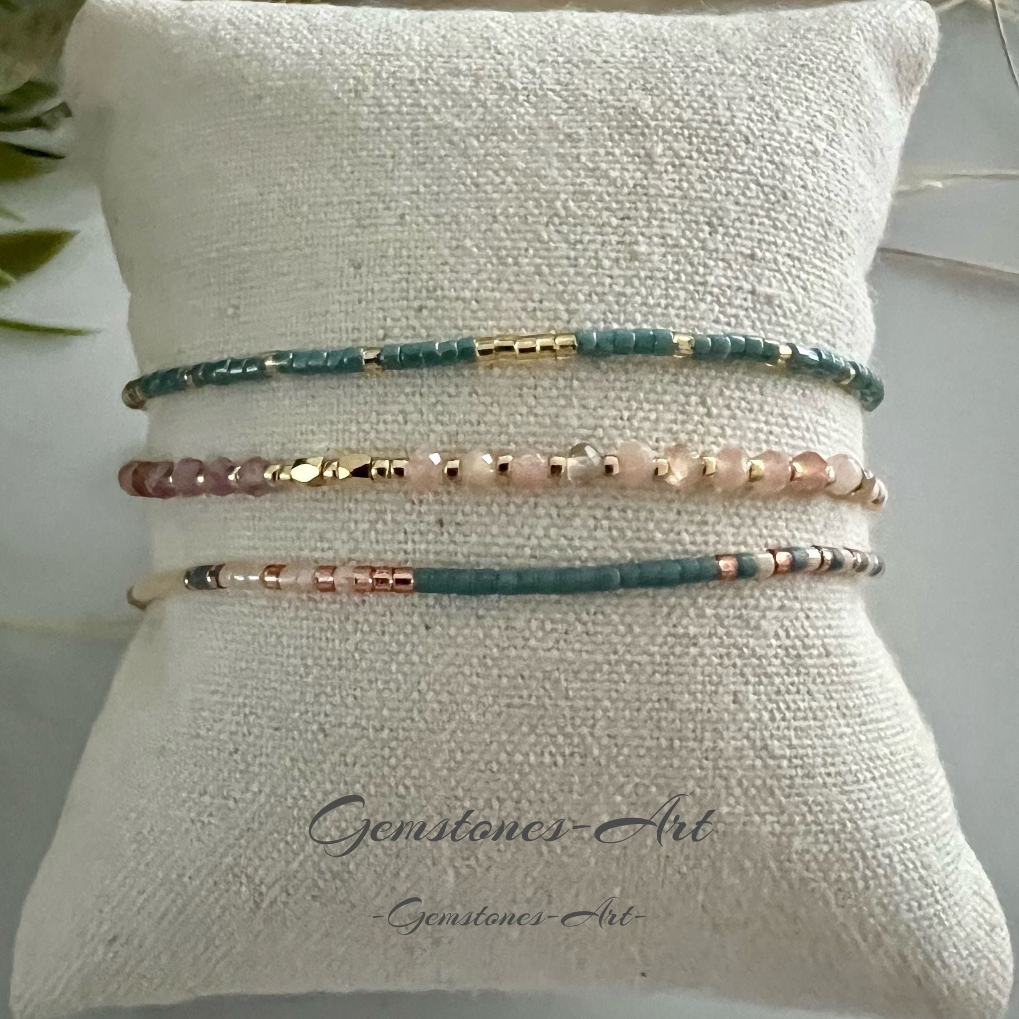 Armband - facet kraal 3cm - Handmade image 0
