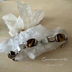 Armband Tijgeroog met kapittelslot  zilver (Handmade) image 2