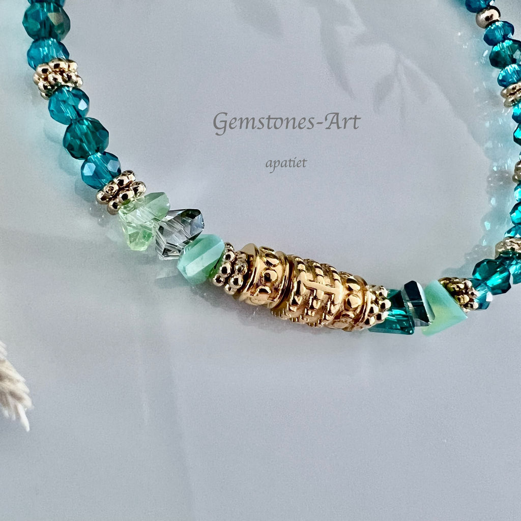 Armband Apatite (facet kraal) image 0