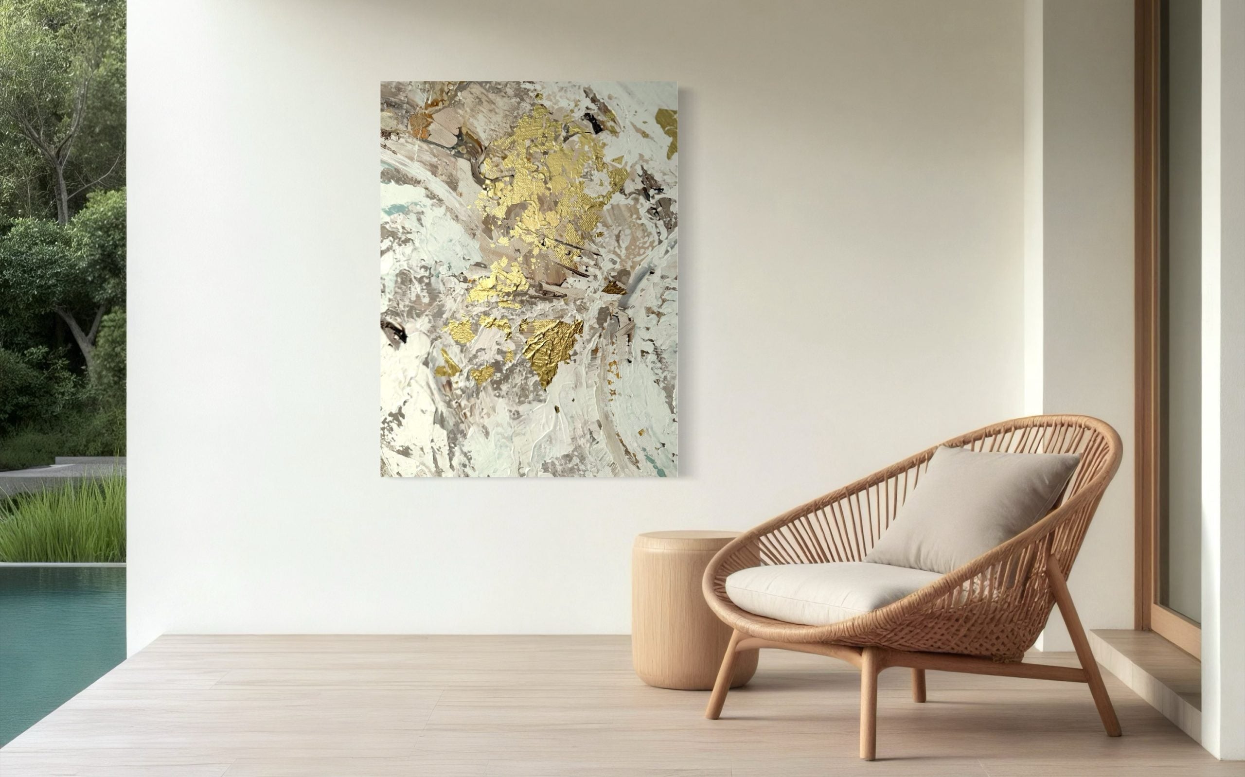 Ervaar Tijdloze Elegantie – Uniek Abstract Schilderij. 80cm-80cm image 2