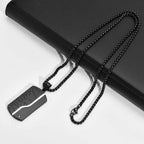 Stoere Dogtag Hanger - zwart RVS image 1