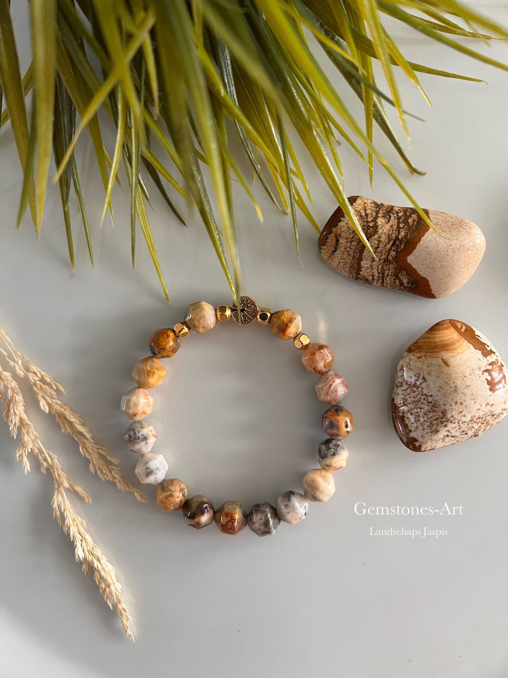 Dames armband tree of life - landschaps Jaspis image 2