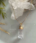 Helder kristal hanger met ketting image 0