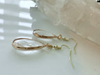 Bergkristal facet oorhangers- 14kt goud image 4