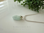 ketting met Aquamarijn hanger -925 zilver image 1