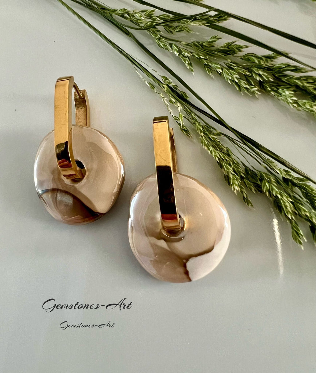 Oorbellen donut- Grieks keramiek image 2