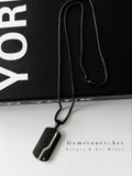 Stoere Dogtag Hanger - zwart RVS image 0