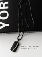 Stoere Dogtag Hanger - zwart RVS image 0