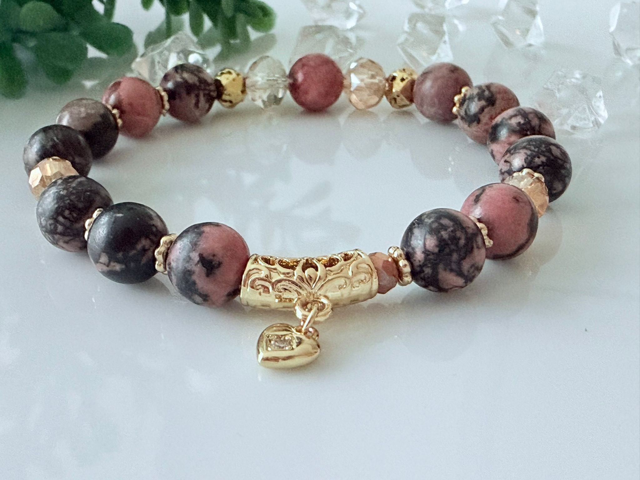 Dames armband Rhodoniet image 1