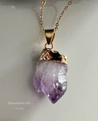 Amethist hanger met ketting image 1