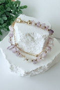 Dames armband amethist - afmeting: 17 cm verstelbaar tot 20cm image 0