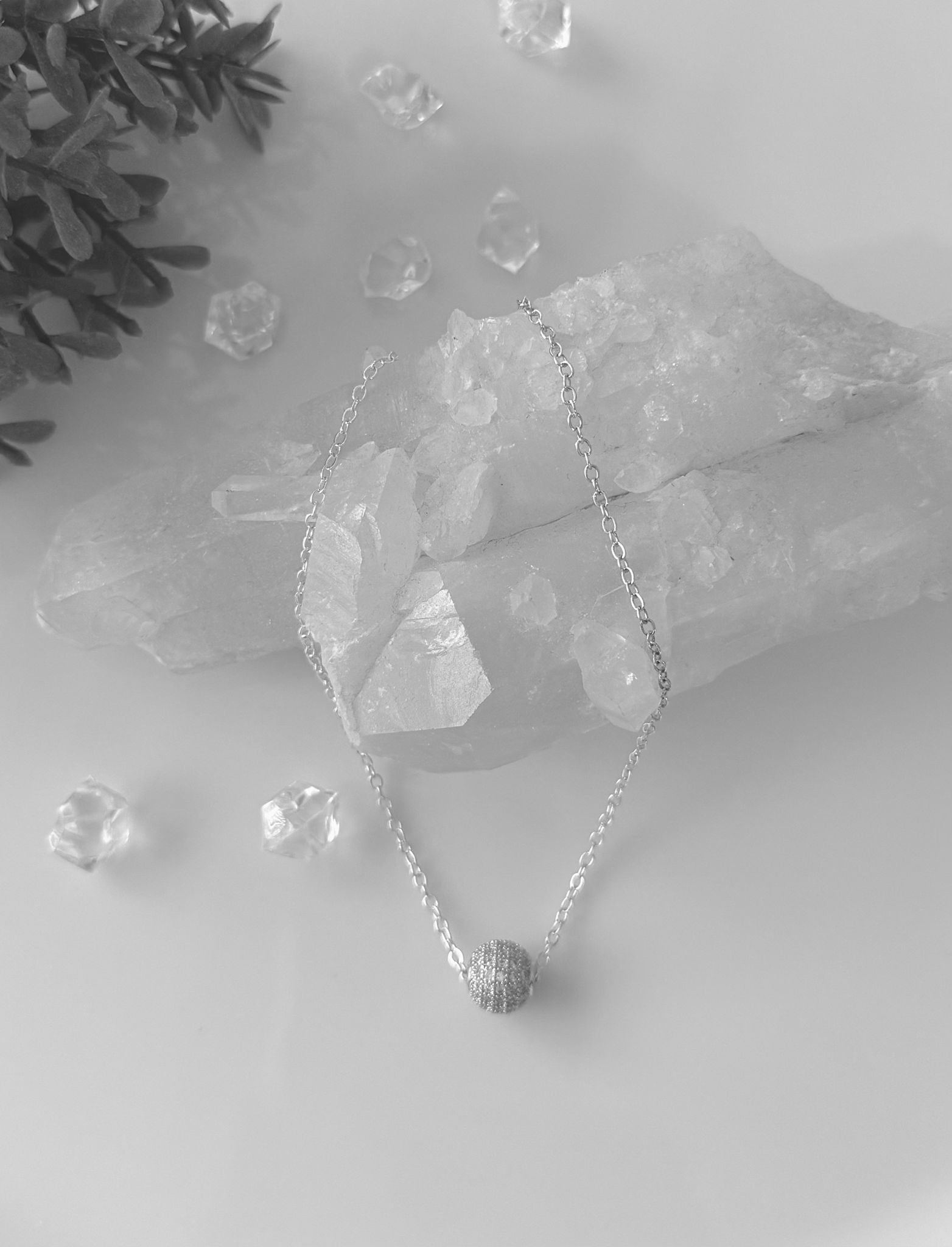 Dames ketting - hanger strass zilver image 0