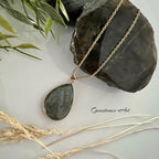 labradoriet hanger met ketting image 2