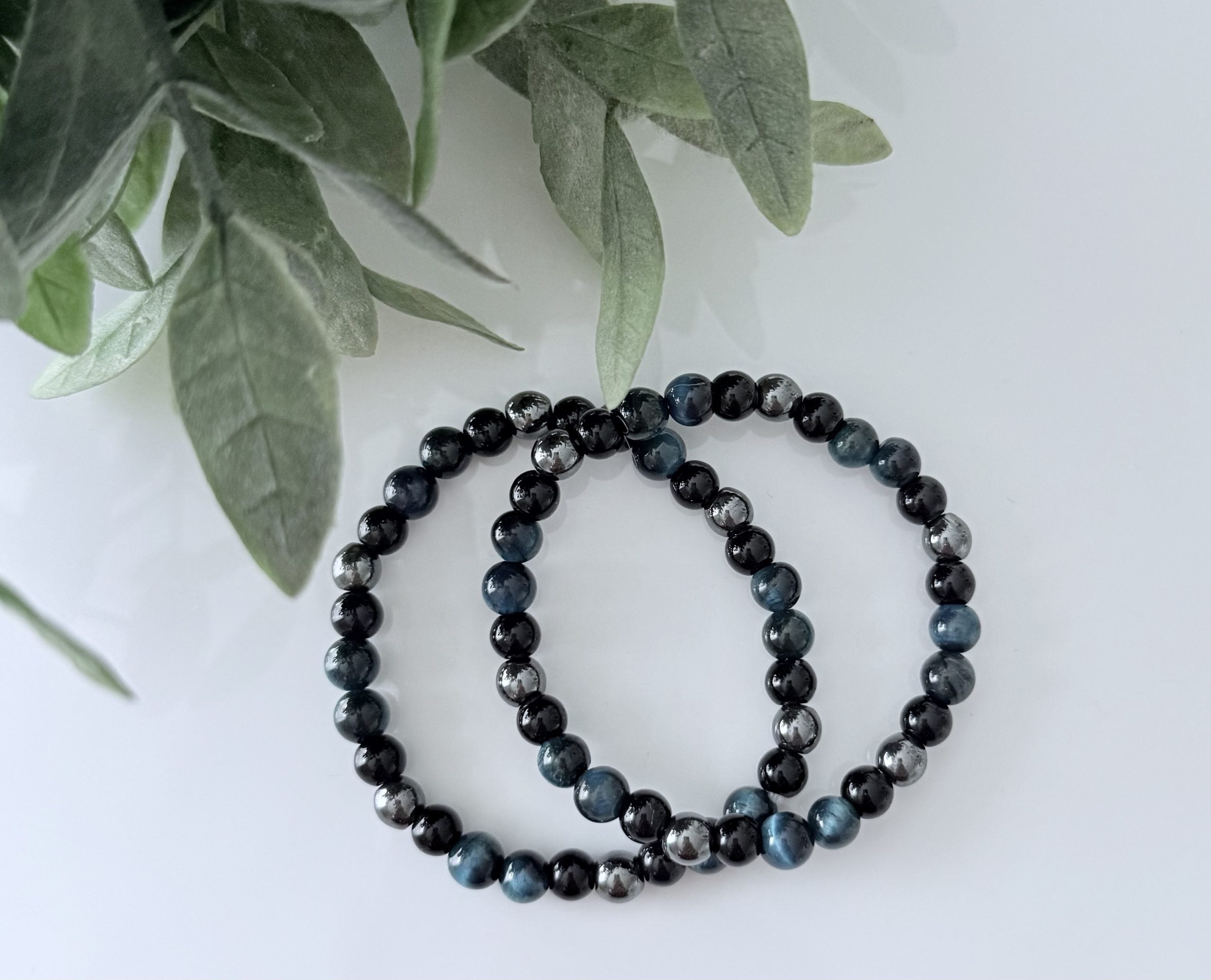 armband - unisex  / obsidiaan / hematiet / valkenoog image 0