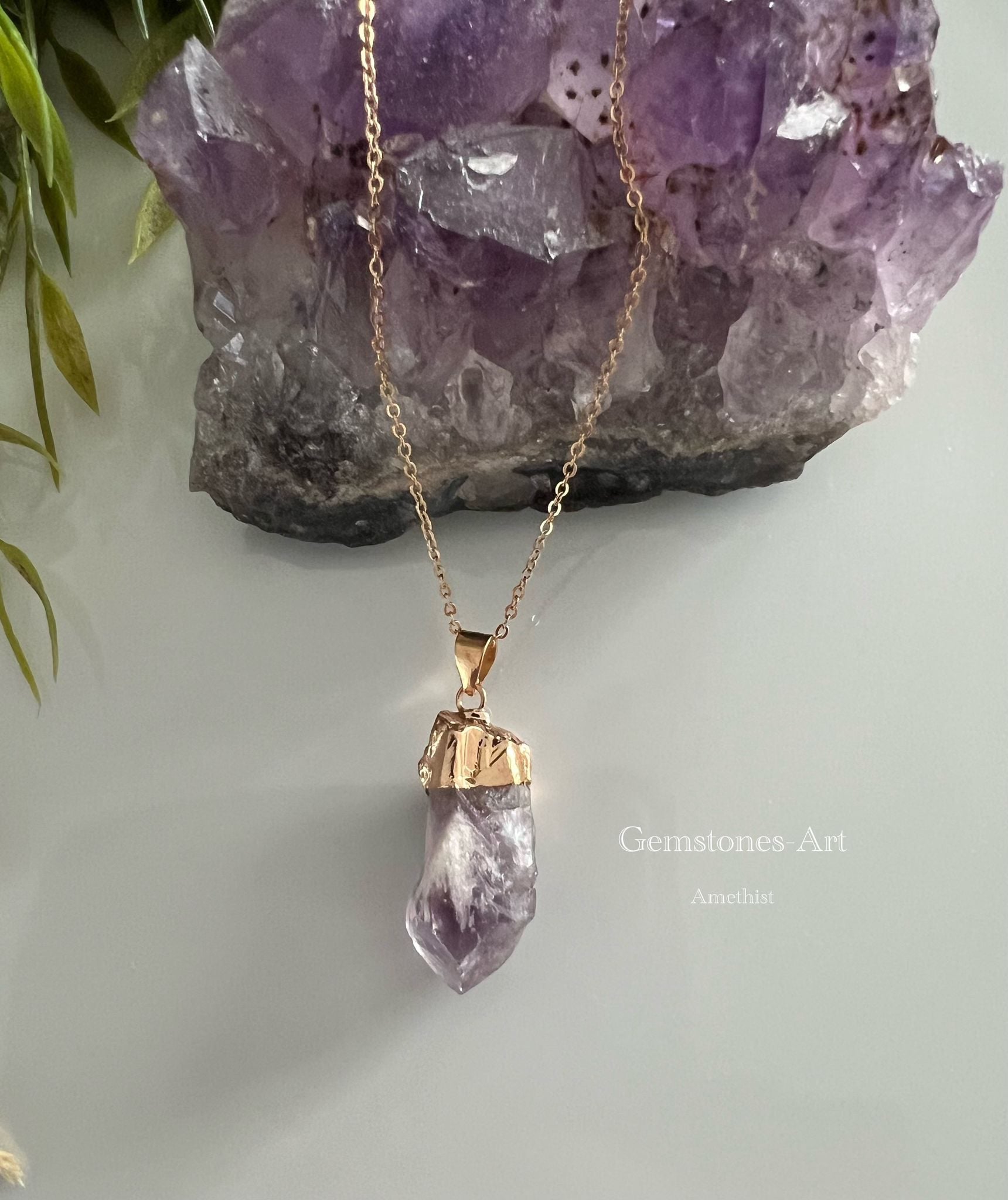 Amethist Hanger met ketting image 0