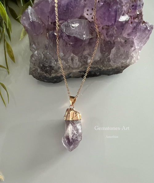 Amethist Hanger met ketting image 0