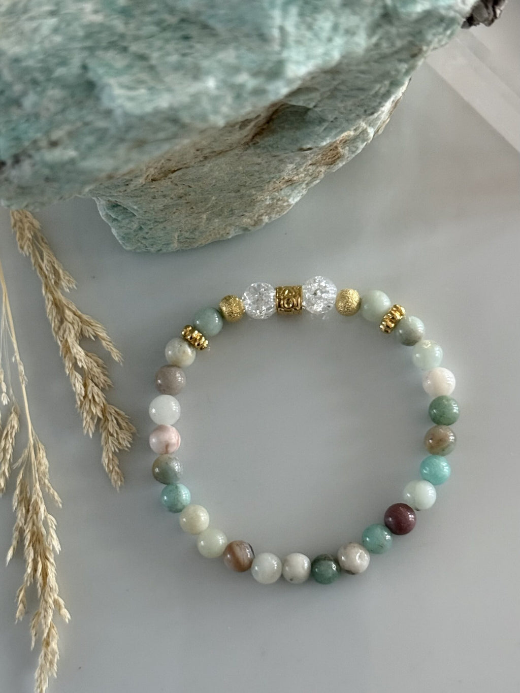 Amazoniet + ice &amp; fire damesarmband image 0