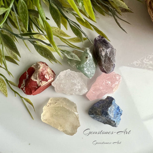 7 Chakra stenen set met geschenk tasje image 0