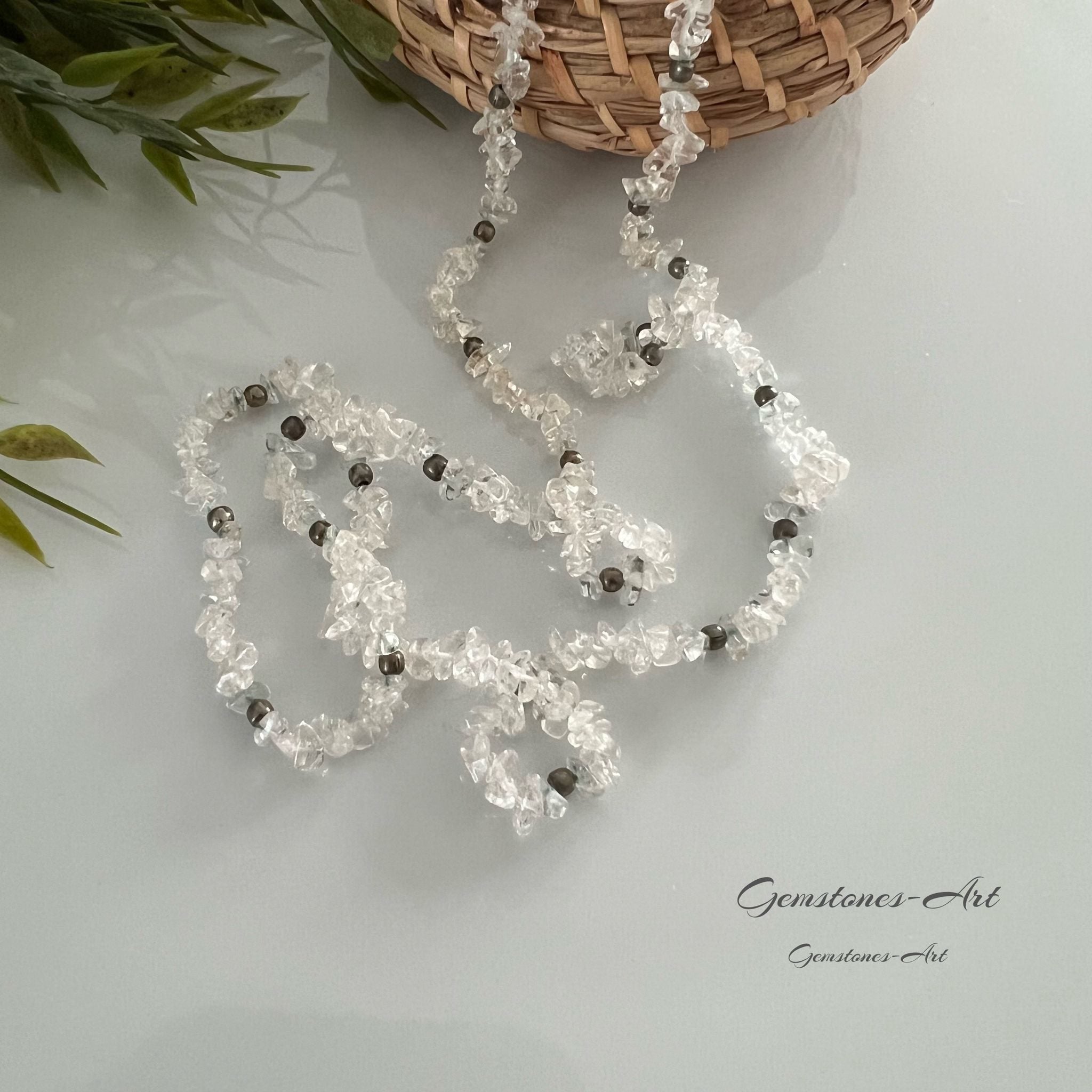 Ketting met split bergkristal image 2