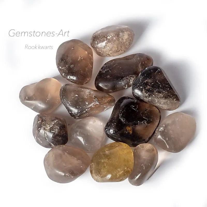 Rookkwarts trommelstenen A kwaliteit - 500 gram image 0