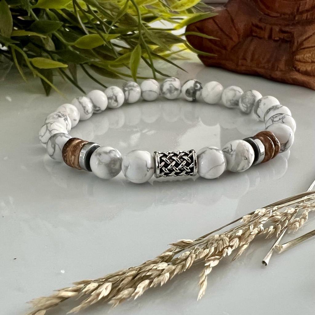 Heren armband  HOWLITE - Keltische knoop image 0
