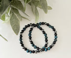 Herenarmband - obsidiaan, hematiet, valkenoog image 0