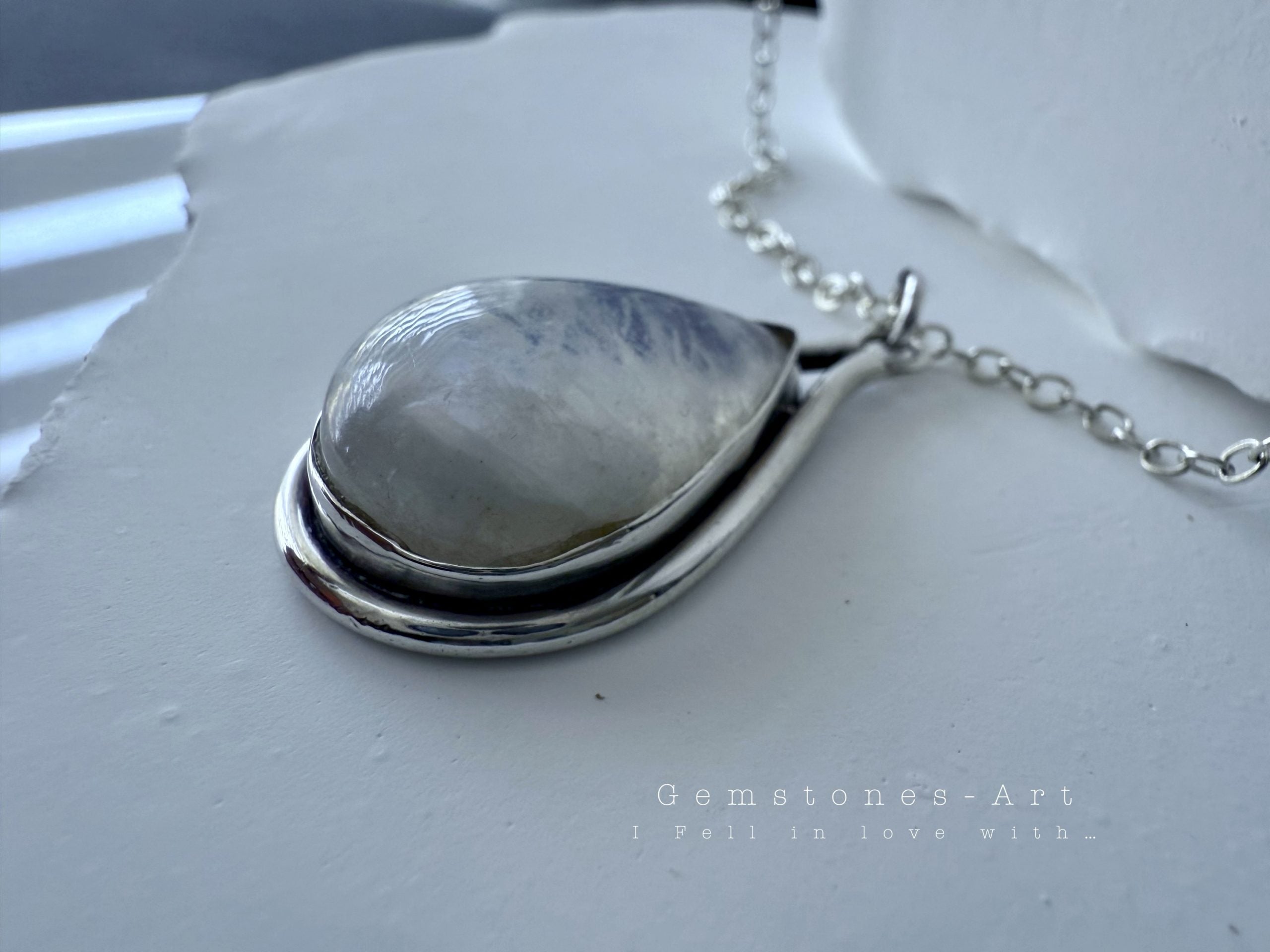 Moonstone - pendant 925 Sterling Silver image 1