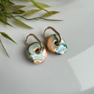 Oorbellen donut Grieks Keramiek