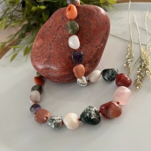 Edelstenen ketting (handmade)