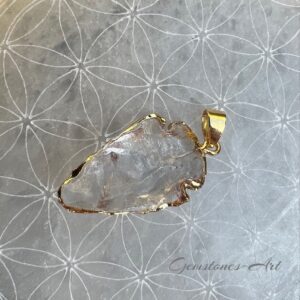 Bergkristal Hanger ( goudkleurig)