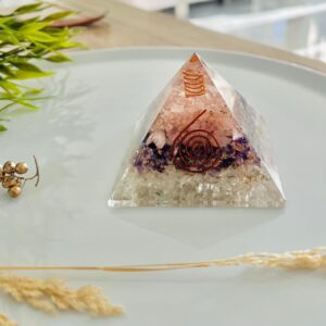 Orgenite - Amethist met kristal  en Rozenkwarts