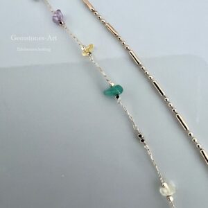 Edelstenen ketting dubbel