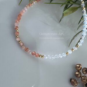 Armband - zonnensteen & maansteen