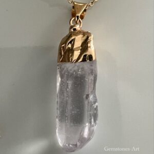 Bergkristal hanger met ketting