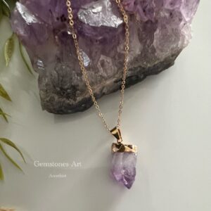 Amethist hanger met ketting